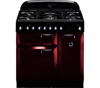 RANGEMASTER  Elan 90 Dual Fuel Range Cooker - Cranberry & Chrome